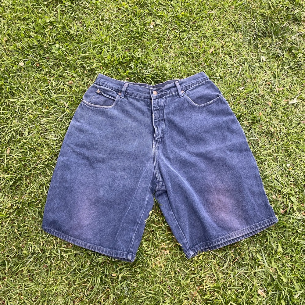 90s Y2K VINTAGE SOLO BAGGY HEAVYWEIGHT DENIM SHORTS JORTS STREETWEAR 38